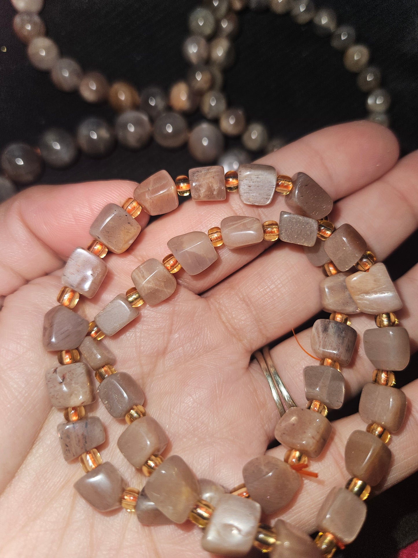 Peach Moonstone/Piedra De Luna Melocoton